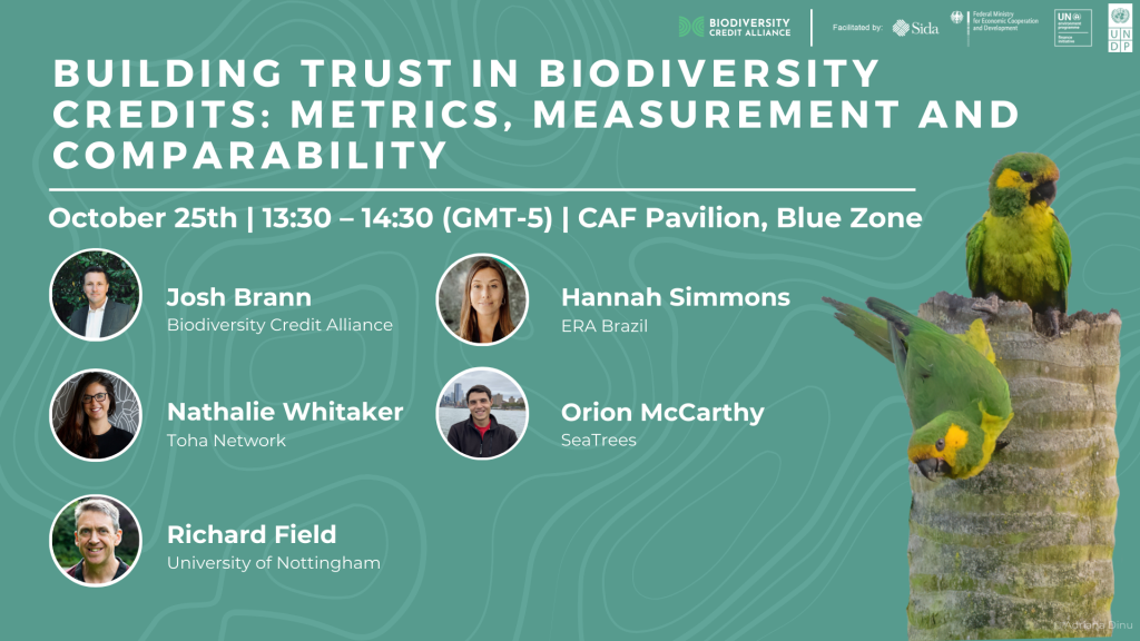 Building trust in biodiversity credits: Metrics, Measurement and Comparability